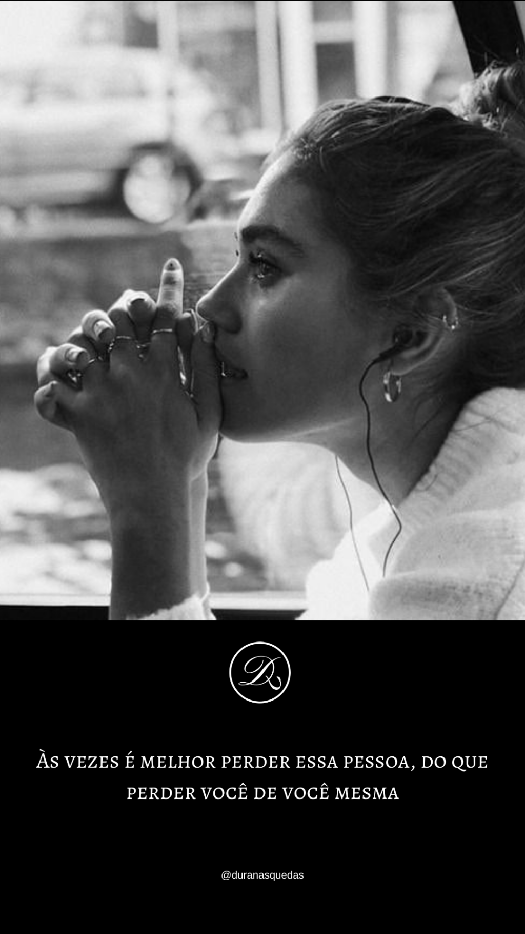 Às vezes é melhor você perder essa pessoa, do que se perder si mesma! 